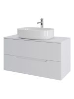 Orange Line Li-100TuwMDF+B04-600W тумба с раковиной подвесная 100 см, белый Li-100TuwMDF+B04-600W — фото 6, Тумбы с раковиной