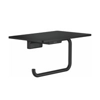 Держатель для туалетной бумаги с полочкой Rose RG1805H, черный — фото 1, Держатели туалетной бумаги