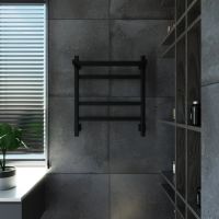 Полотенцесушитель электрический Grota Tela 530х600 черный Tela 530х600 RAL9005 EL — фото 3, Электрические полотенцесушители
