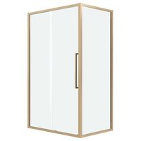 Душевое ограждение Grossman Cosmo 100.K33.02.130.32.00-200.K33.02.100.32.00 (130х100х195) раздвижная,золото сатин,стекло прозрачное,2 места арт-120.K33.02.1310.32.00 — фото 1, Прямоугольные душевые уголки