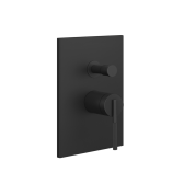 Смеситель для душа, Gessi, Ingranaggio, тип открывания воды-однорычажный, тип регулирования воды-керамический картридж, монтаж-настенный встраиваемый, отверстия для монтажа-1, внутренняя часть-необходимо заказать, на 2 выхода с переключателем ванна-душ, цвет-Black XL арт-63577.299 — фото 1, Смеситель для душа