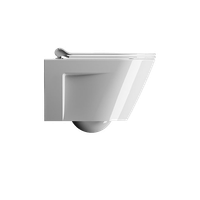 унитаз подвесной NORM безободковый с водоворотной системой смыва Swirlflush фаянсовый белый арт-861611 — фото 2, Подвесные унитазы