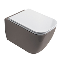 Унитаз Scarabeo TEOREMA 2.0 подвесной безободковый цвет песочный матовый арт-5126/CL 52 — фото 1, Подвесные унитазы