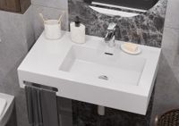 Товар: Раковина КВАДРО Про 80, правая 1A734331QA01R - фото 4 Раковина КВАДРО Про 80, правая 1A734331QA01R — фото 4, Раковины подвесные