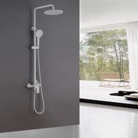 Душевая стойка ABBER Weiss Insel AF8020FWL без излива, белая матовая — фото 2, Душевые стойки