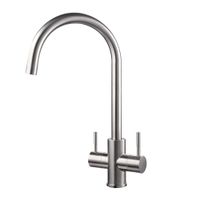 Смеситель для кухни ДВУХЗАХВАТНЫЙ из нержавеющей стали EKO, EKO05-1102 — фото 2, Смесители для кухни