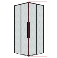 1/2 душевого ограждения Grossman Galaxy 1/2.K33.01.90.21.02 (90х195) правая,черный матовый,стекло шиншилла, 1 место — фото 1, Душевые кабины и ограждения