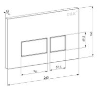 Клавиша смыва D&K Berlin , хром арт-DB1439001 — фото 3, Кнопки смыва
