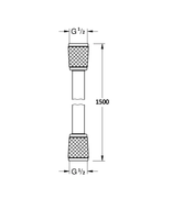Шланг душевой, ПВХ, 1500 мм, с латунными коническими гайками и защитой от перекручивания, медь шлифованная арт-AQM1502BC — фото 2, Душевые шланги