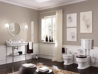 Бачок Scarabeo Castellana на средней трубе с механизмом смыва цвет белый фурнитура хром арт-5365CR — фото 3, Комплектующие для туалета