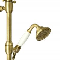 OXFORD Душевой настенный гарнитур (см-ль д/душа/колонна ARCO/верхний душ/шланг/ручной душ),бронза 30948 — фото 2, Душевые стойки