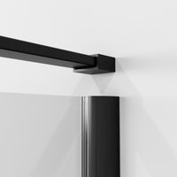 Душевое ограждение Niagara Nova NG-6832-34ВLACK (100х100х195) квадрат,черный матовый,двери распашные,стекло прозрачное,1 место NG-6832-34BLACK — фото 9, Квадратные душевые уголки