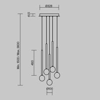 Подвесной светильник Maytoni арт-MOD383PL-L16BBS3K — фото 2, Подвесные светильники