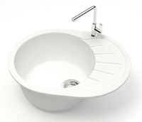 Кухонная мойка AZARIO Light 575х440х215) искусственный мрамор, цвет Белый арт-CS00079917 — фото 1, Кухонные мойки