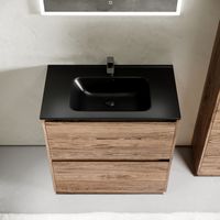 Тумба под раковину SANCOS Libra Floor напольная, 790х450х840, c двумя ящиками оснащенными доводчиками, дуб чарльстон, арт. арт-LB80FECH — фото 14, Тумбы под раковину