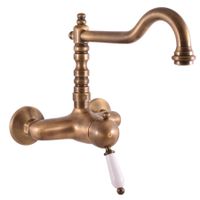 L502.5/28SM LABE - смеситель кухонный настенный, ЦВЕТ БРОНЗА — фото 1, Смесители для кухни