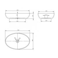 Раковина накладная прозрачная ABBER Kristall синяя арт-AT2801Saphir — фото 5, Раковины накладные