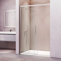 Душевая дверь RGW LE-12 150x195, профиль хром, стекло прозрачное/6 мм, арт-34121215-11 — фото 3, Раздвижные душевые двери