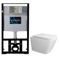 Сет: Инсталляция для подвесного унитаза AZARIO 3/6л + унитаз Azario Teramo подвесной, безободковый, слив "Скрытое Торнадо", с сиденьем микролифт арт-AZ-8010-1000+AZ-0052-UQ3 — фото 12, Комплекты унитаз + инсталляция