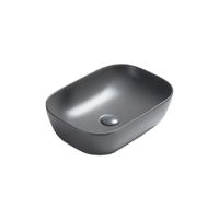 Раковина керамическая Vincea , 455*325*135, накладная, цвет серый матовый арт-VBS-102MG — фото 1, Раковины накладные