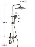 Стойка душевая Ceruttispa с кнопочным смесителем арт-C-3A — фото 7, Душевые стойки