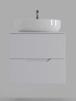 Orange Line тумба с раковиной подвесная 60 см, белый арт-Li-60TuwMDF+B05-520W — фото 4, Тумбы с раковиной