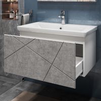 Тумба под раковину VIGO Geometry 80 подвесная бетон (035 бетон) — фото 4, Тумбы под раковину