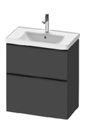 Тумба под раковину, Duravit, D-Neo, шгв 484*372*625, цвет-графит матовый (Graphite matt) арт-DE435004949 — фото 1, Тумбы под раковину