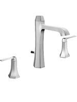 Смеситель для раковины, Cisal, Chérie, тип открывания воды-двухвентильный, отверстия для монтажа-3, высота, мм-227, вынос излива, мм-140, донный клапан-есть, цвет-хром/черный матовый арт-CF0010606T — фото 1, Смесители для раковины