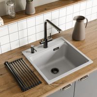 Арматура сливная MILACIO MCU.015.GM сталь вороненая — фото 3, Прочие комплектующие для слива и канализации