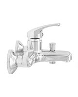 OneLife смеситель для ванны/душа однорычажный полимерный, хром арт-P01-100cr — фото 2, Смеситель для ванны