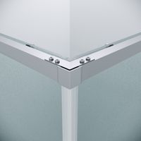 Товар: 1/2 душевого ограждения Grossman Galaxy 1/2.K33.01.90.10.02 (90х195) правая,хром,стекло шиншилла, 1 место - фото 7 1/2 душевого ограждения Grossman Galaxy 1/2.K33.01.90.10.02 (90х195) правая,хром,стекло шиншилла, 1 место — фото 7, Раздвижные душевые двери