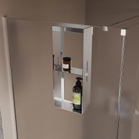 Полка для душевого ограждения Grange, 508x102x204, полированная сталь арт-GN-S-C9 — фото 1, Полки для ванной и душа