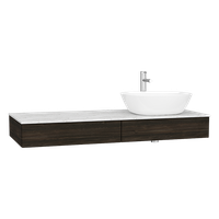 Origin Тумба 120 см с выдвижным ящиком правый темный вяз (без раковины без столешницы) VITRA арт-65683 — фото 2, Тумбы под раковину