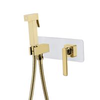 Mista Смеситель для биде, гигиен.душ встраиваемый р/ОД, белый/золото, LM, арт-LM6419WG — фото 2, Смесители для биде