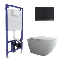 Комплект BERGES: инсталляция NOVUM, кнопка L5, унитаз PUMA XL Rimless, сиденье дюропласт Toma Slim SO арт-043246 — фото 8, Комплекты унитаз + инсталляция