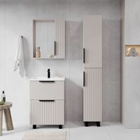 Зеркало со шкафом VIANT СИЦИЛИЯ 50 капучино (VSIC50CAP-ZSH) — фото 4, Зеркальные шкафы в ванную