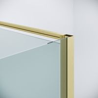 Дверь в нишу Niagara Nova NG-45-11ASG (110х195) распашная,золото сатин,стекло прозрачное,1 место — фото 9, Распашные душевые двери