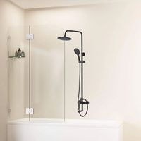 Стойка душевая ЧЕРНАЯ со смесителем для ванны NOVA, NOV03-314Black — фото 1, Душевые стойки