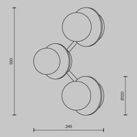 Настенный светильник (бра) Maytoni MOD331WL-L6BS3K — фото 6, Бра