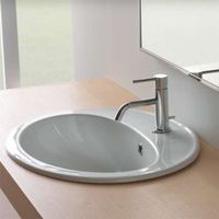 Раковина GLOBO LAVARREDO встраиваемая сверху с одним отверстием MINORI цвет белый арт-VA017BI — фото 2, Раковины накладные