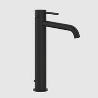 Смеситель для раковины, Gessi, 316 Cesello, тип открывания воды-однорычажный, монтаж-на раковину/столешницу, отверстия для монтажа-1, высота, мм-305, вынос излива, мм-156, тип излива-неподвижный, донный клапан-есть, тип подводки-гибкая, стандарт подвода воды-3/8", цвет-черный матовый арт-54403.299 — фото 2, Смесители для раковины