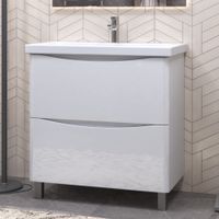 Тумба под раковину VIGO Glem 80 напольная белый (324) — фото 2, Тумбы под раковину