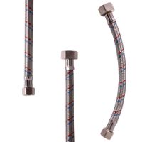 GP0017122 Шланг FLEXI d12 мм., F1/2"xM15x1, длина 20 см. к шлангам PH2003, MD0023, MD0555 — фото 1, Душевые шланги