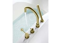 Товар: AQ1348BG ЕВРОПА смеситель на борт ванны на 4 отв., шлиф. золото - фото 6 AQ1348BG ЕВРОПА смеситель на борт ванны на 4 отв., шлиф. золото — фото 6, Смесители на борт ванны