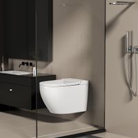 Товар: Унитаз ABBER Bequem AC1126P подвесной белый с импульсным смывом - фото 2 Унитаз ABBER Bequem AC1126P подвесной белый с импульсным смывом — фото 2, Подвесные унитазы