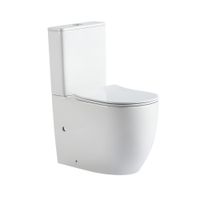 Унитаз ABBER Bequem компакт белый, безободковый, смыв торнадо арт-AC1110T — фото 10, Напольные унитазы