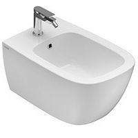 Биде GLOBO GENESIS подвесное с одним отверстием цвет белый GNS09BI — фото 1, Биде подвесные