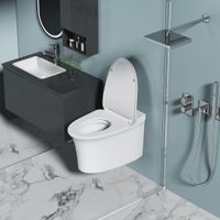 Унитаз ABBER Bequem подвесной белый с импульсным смывом арт-AC1124P — фото 5, Подвесные унитазы