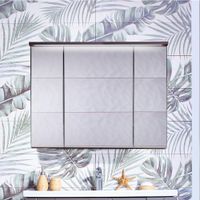 Зеркальный шкаф Бриклаер КРИСТАЛЛ 95 см, ясень анкор темный 4627125414923 — фото 1, Шкафы для ванной